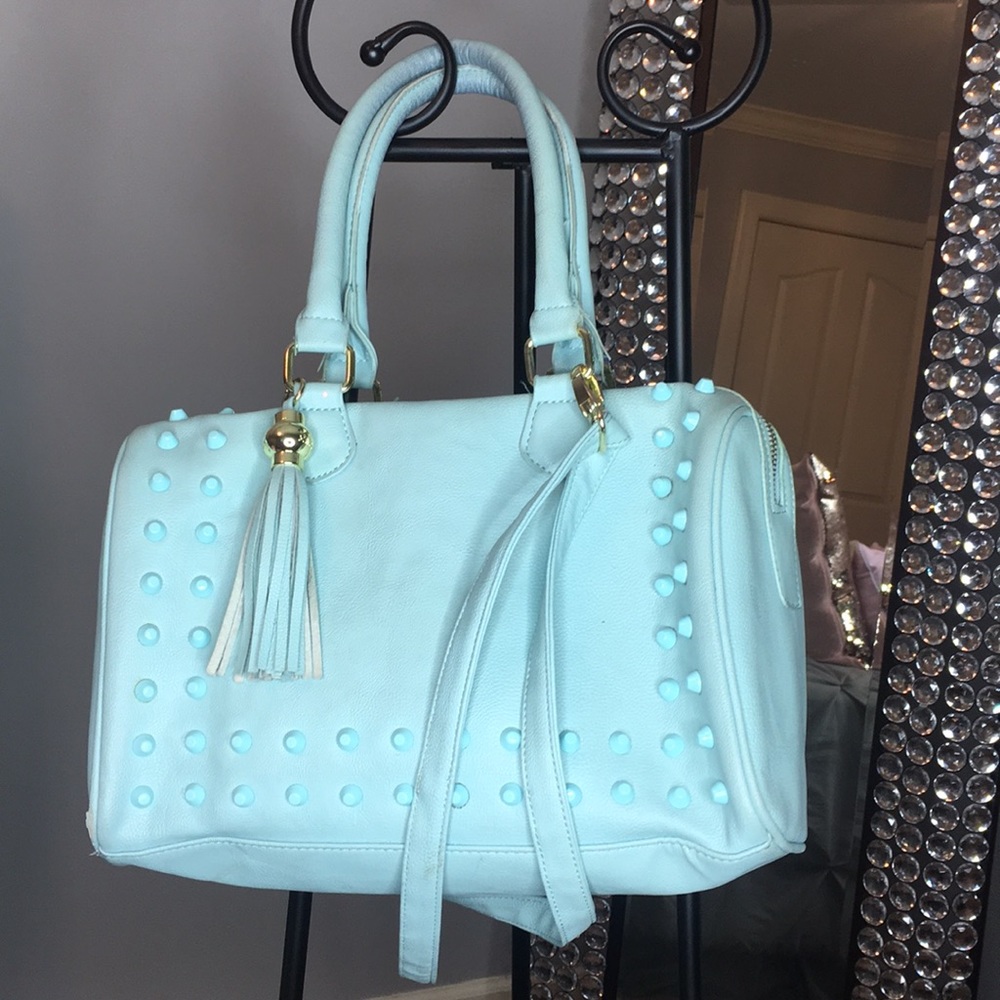 STEVE MADDEN Studded Mint Satchel